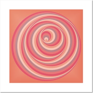 Falling in a Pink Strawberry Cream Whirl Posters and Art